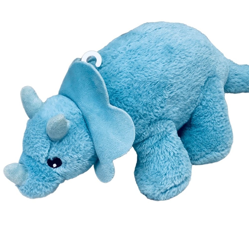 Kellytoy Blue Dinosaur Baby Rattle Plush Toy Triceratops 2020